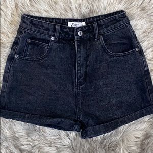 Black Jean shorts